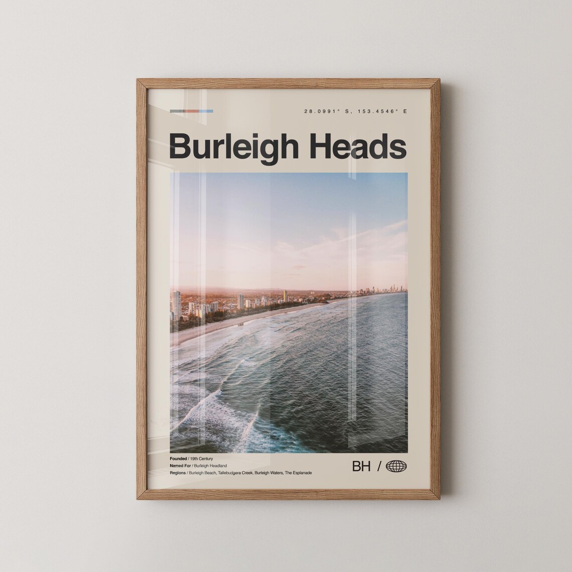 Burleigh Heads Australia Gold Coast Beach Photo Travel Poster