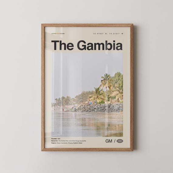 The Gambia Print Wall Art Poster Photo Decor Serrekunda Serekunda Banjul Africa