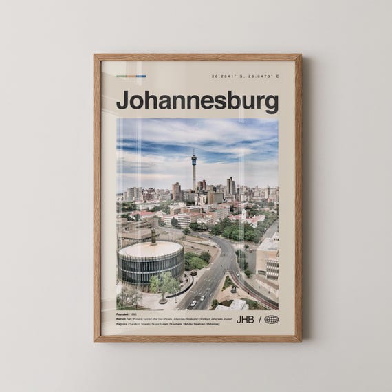 Johannesburg Print No 2 Wall Art Poster Photo South Africa