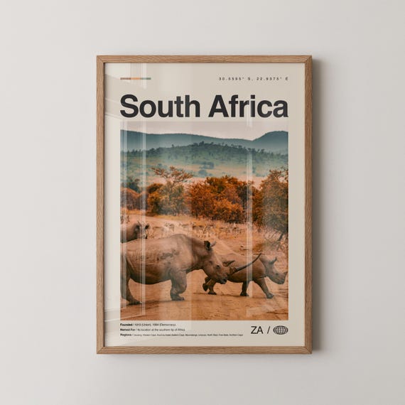 South Africa Print Wall Art Poster Photo Johannesburg Cape Town