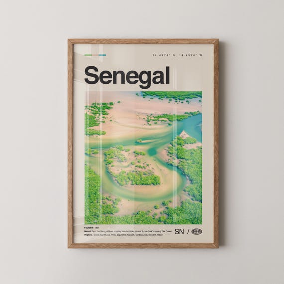 Senegal Print Wall Art Poster Photo Decor Sngal Dakar Africa