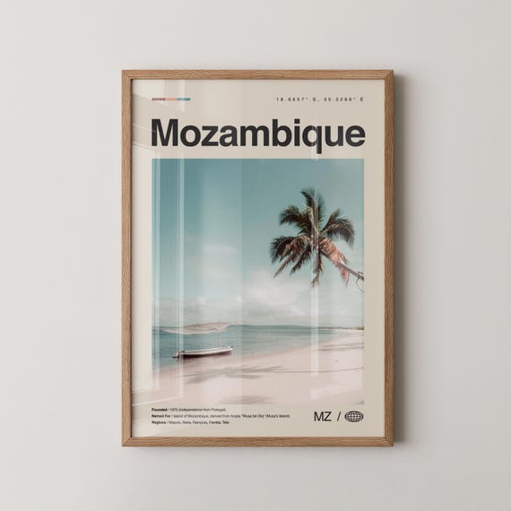 Mozambique Print Wall Art Poster Photo Decor Moambique Maputo Africa