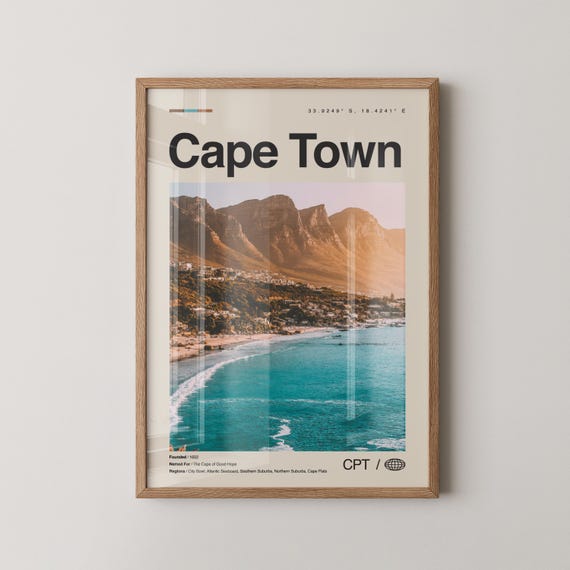 Cape Town Print No 1 Wall Art Poster Photo Decor South Africa