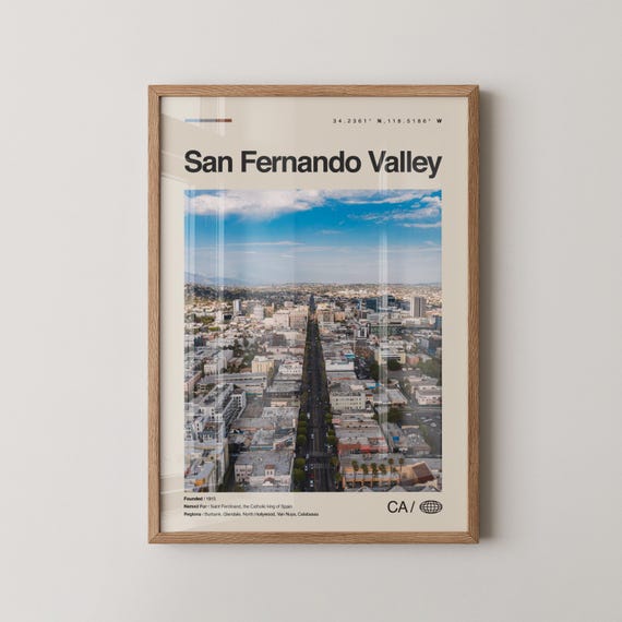 San Fernando Valley Print Wall Art Poster Photo