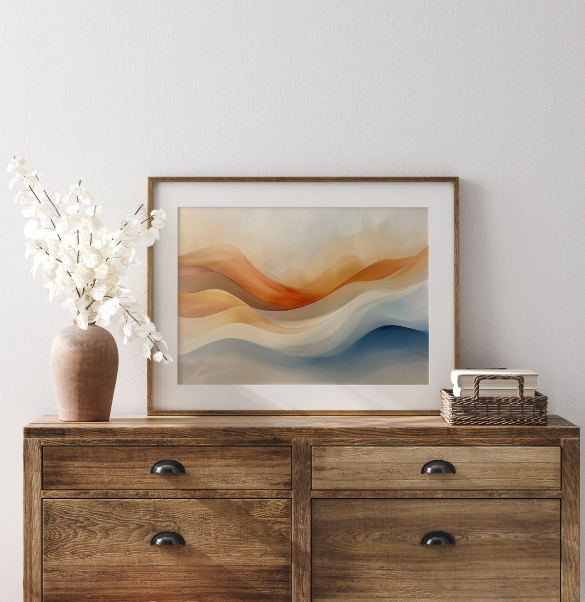 Abstract Autumn Breeze Soft Fall Colors Modern Artistic Wall Poster - Image 3