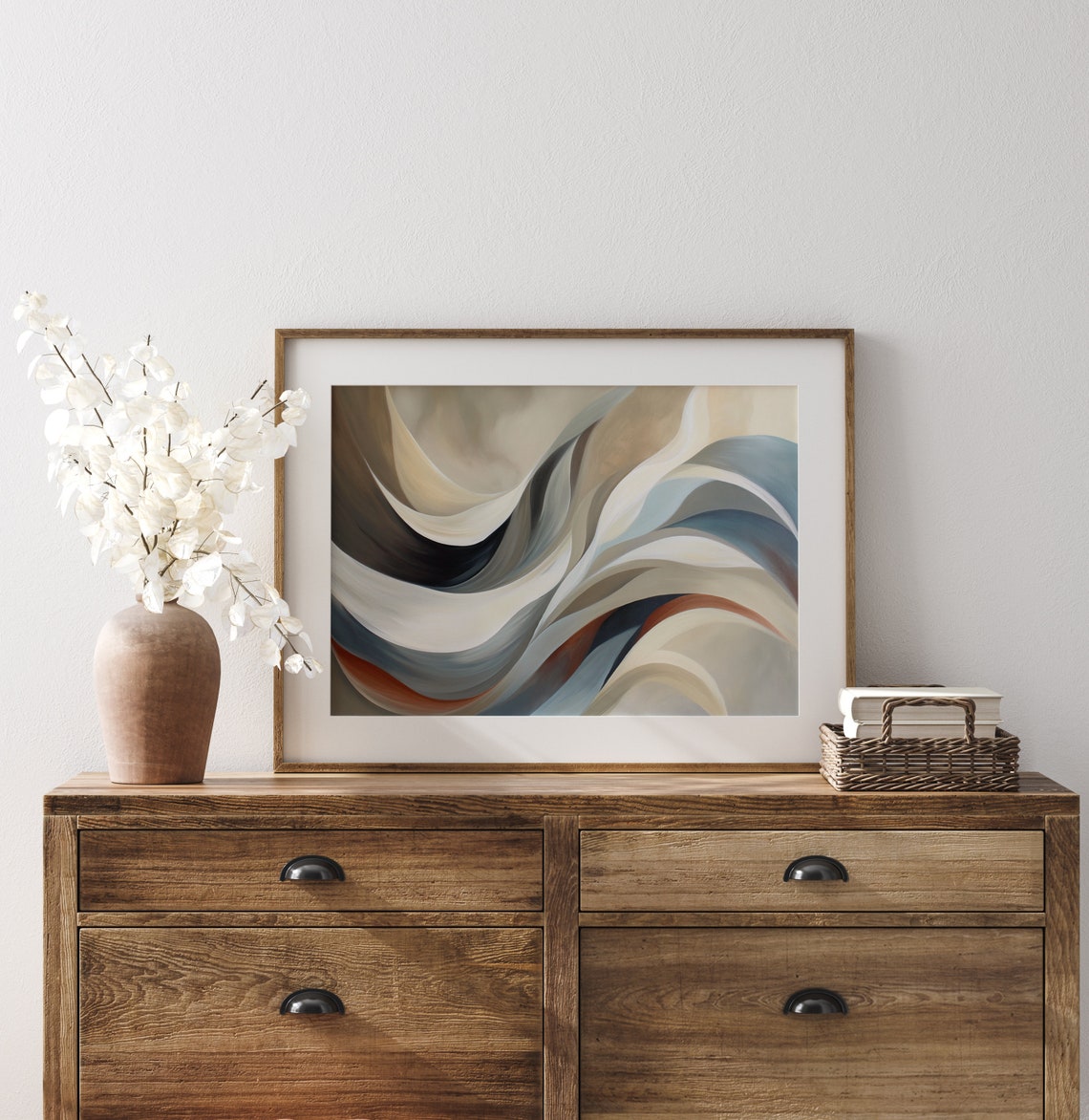 Autumn Wind Abstract Painting Soft Swirls Fall Colors Art Poster - Image 3