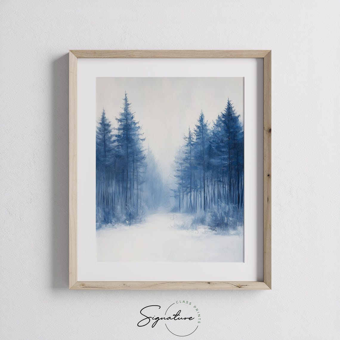 Snow Covered Pine Forest from Above Winter Aerial Landscape Poster - Image 2