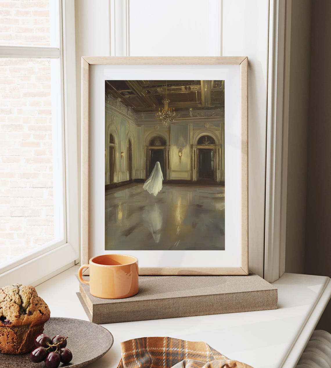 Ghost Drifting Through an Elegant Candlelit Ballroom Haunting Poster - Image 6