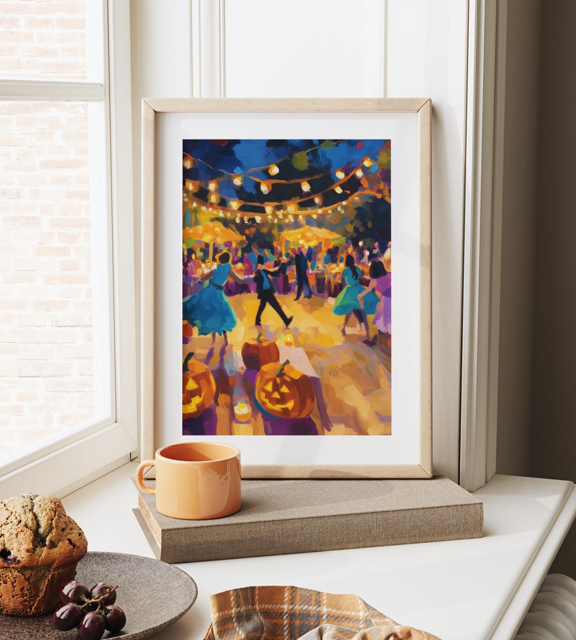 Fall Festival Night Dance String Lights Jack O Lanterns Poster - Image 6