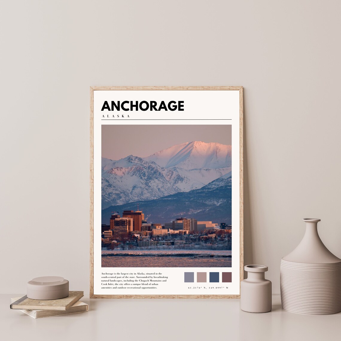 Anchorage Alaska Travel Poster, USA Wall Art Print - Image 4