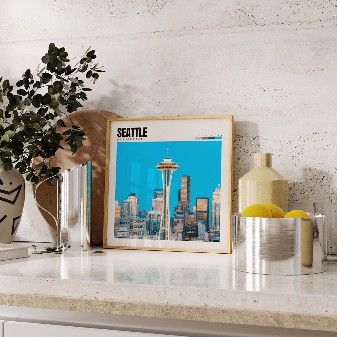 Seattle Washington Space Needle Travel Poster Print - Image 4