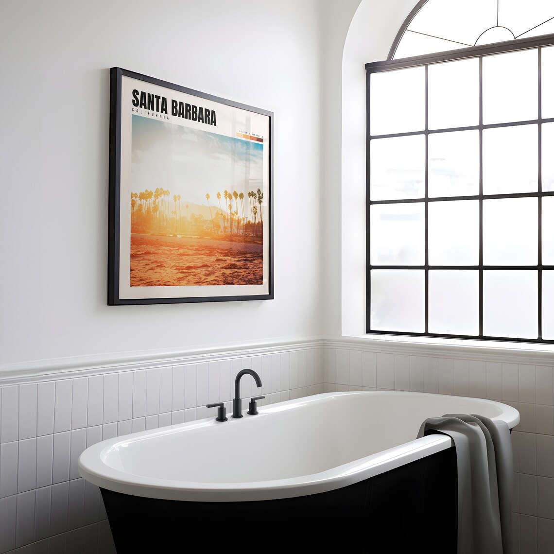 Santa Barbara, California Travel Poster Print - Image 2