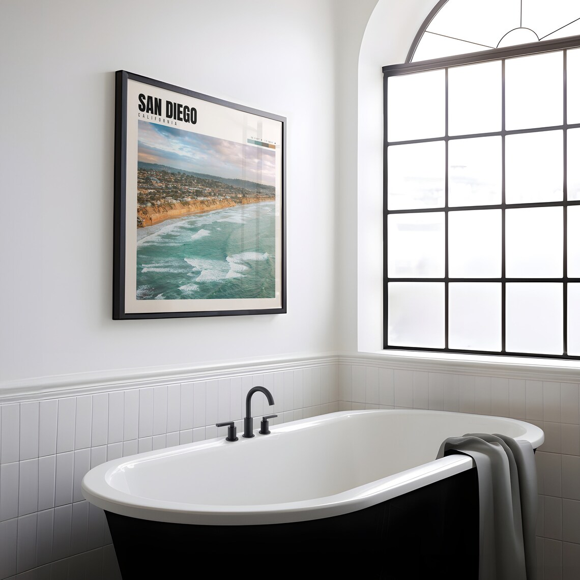 San Diego California Travel Poster, La Jolla Beach - Image 2