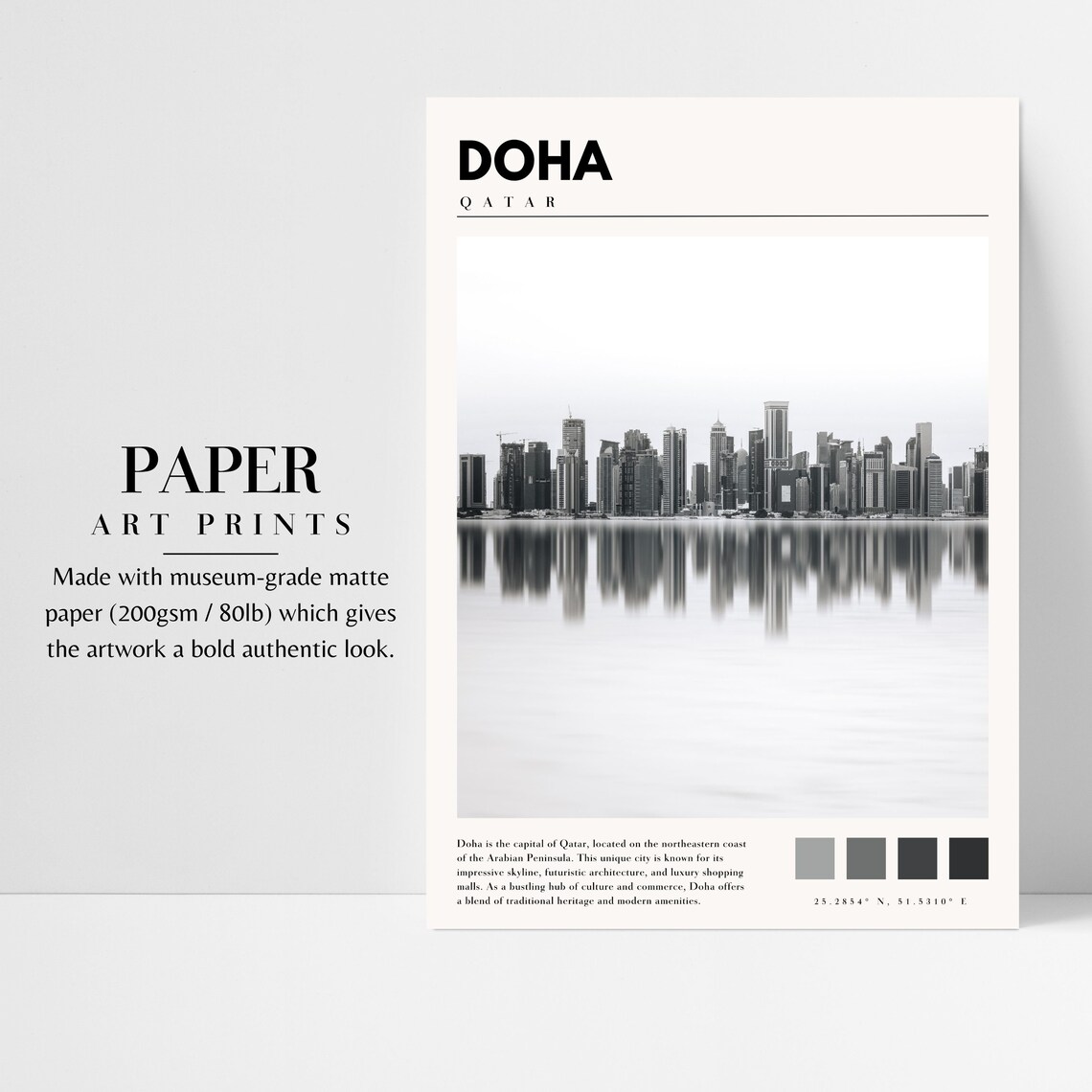 Doha Qatar Photo Wall Art, Travel Poster - Image 2