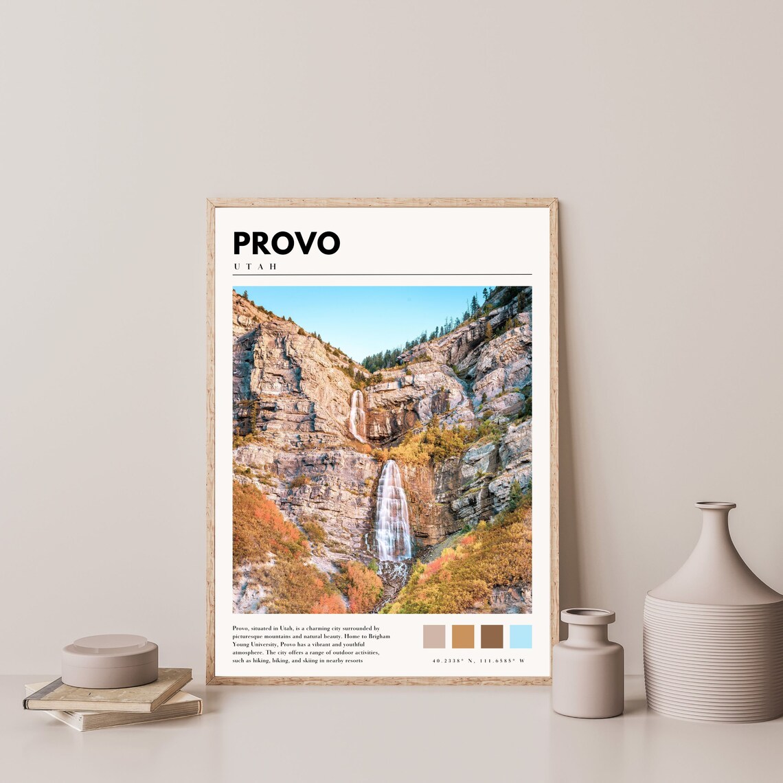 Provo Utah Travel Poster, City Wall Art Print - Image 4