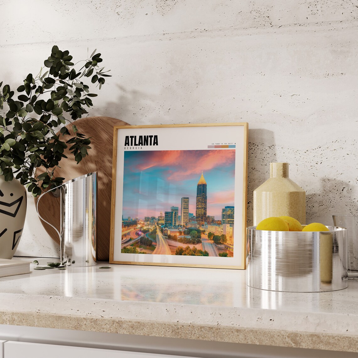 Atlanta Georgia Travel Poster, Georgia Art Print - Image 4