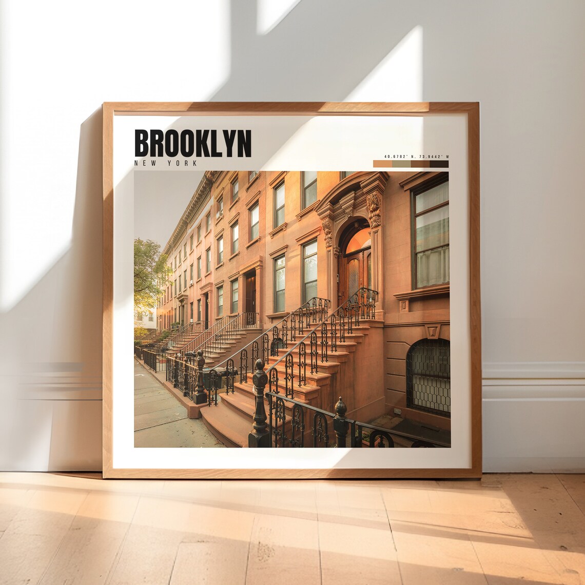 Brooklyn New York Travel Poster, NYC Wall Art