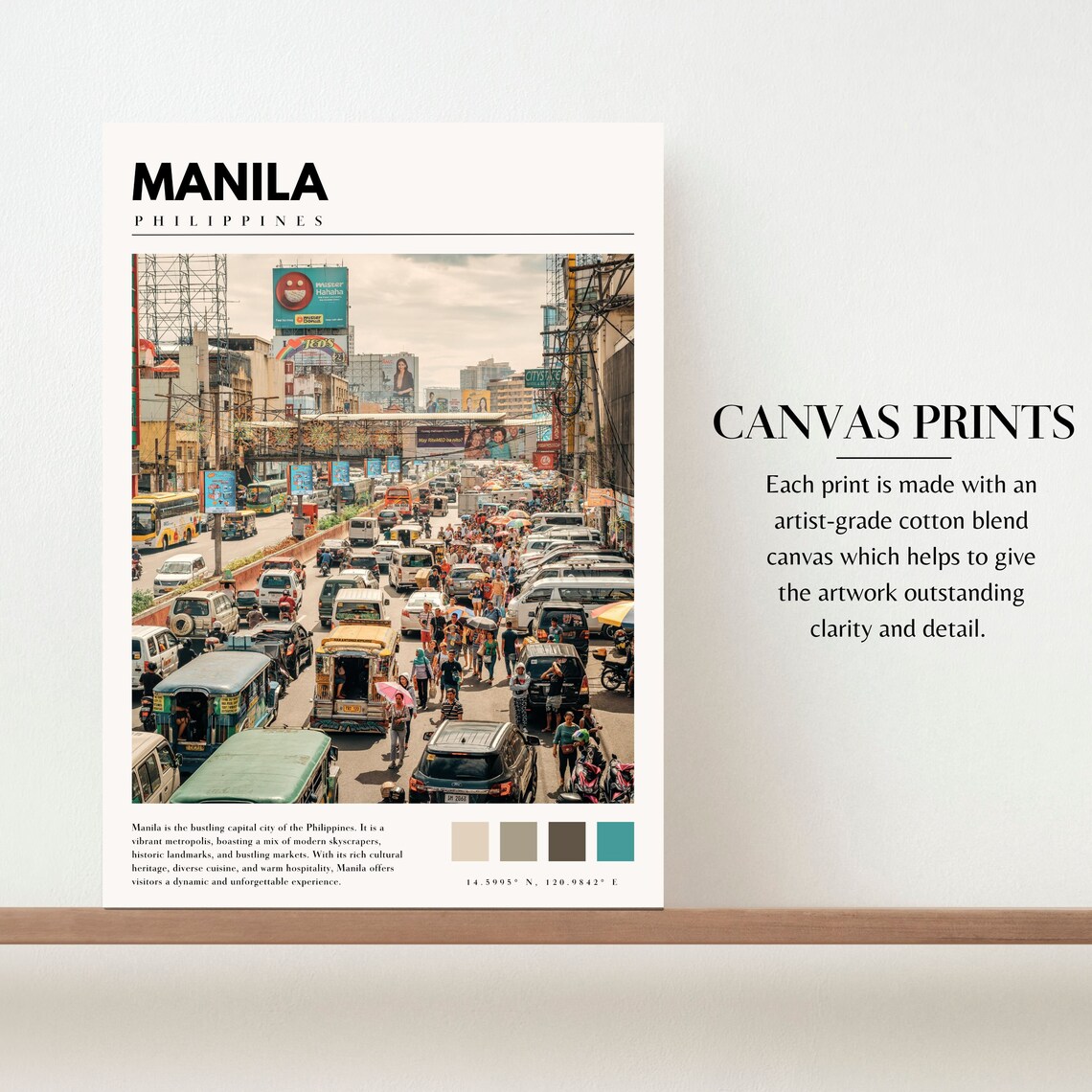 Manila Philippines Travel Poster, City Wall Print - Image 2