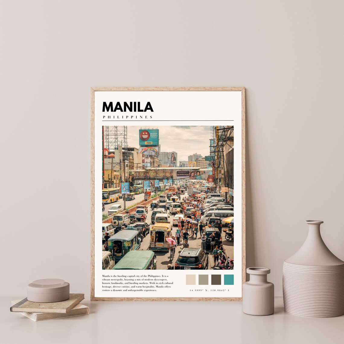 Manila Philippines Travel Poster, City Wall Print - Image 4