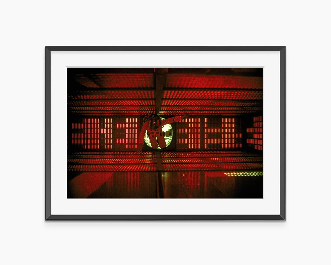 2001 A Space Odyssey Astronaut and HAL 9000 Red Room Film Poster