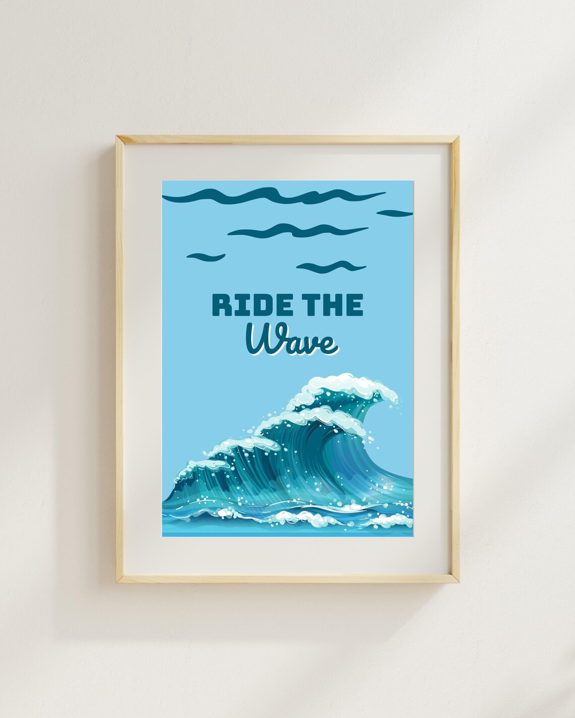 Ride The Wave Retro Surf, Motivational Ocean