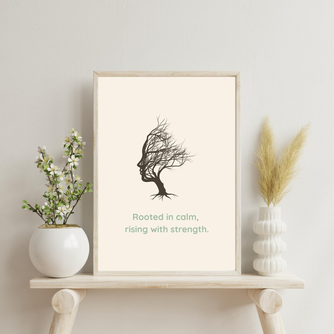 Rooted In Calm - Mindful Quote, Mental Strength - Image 2