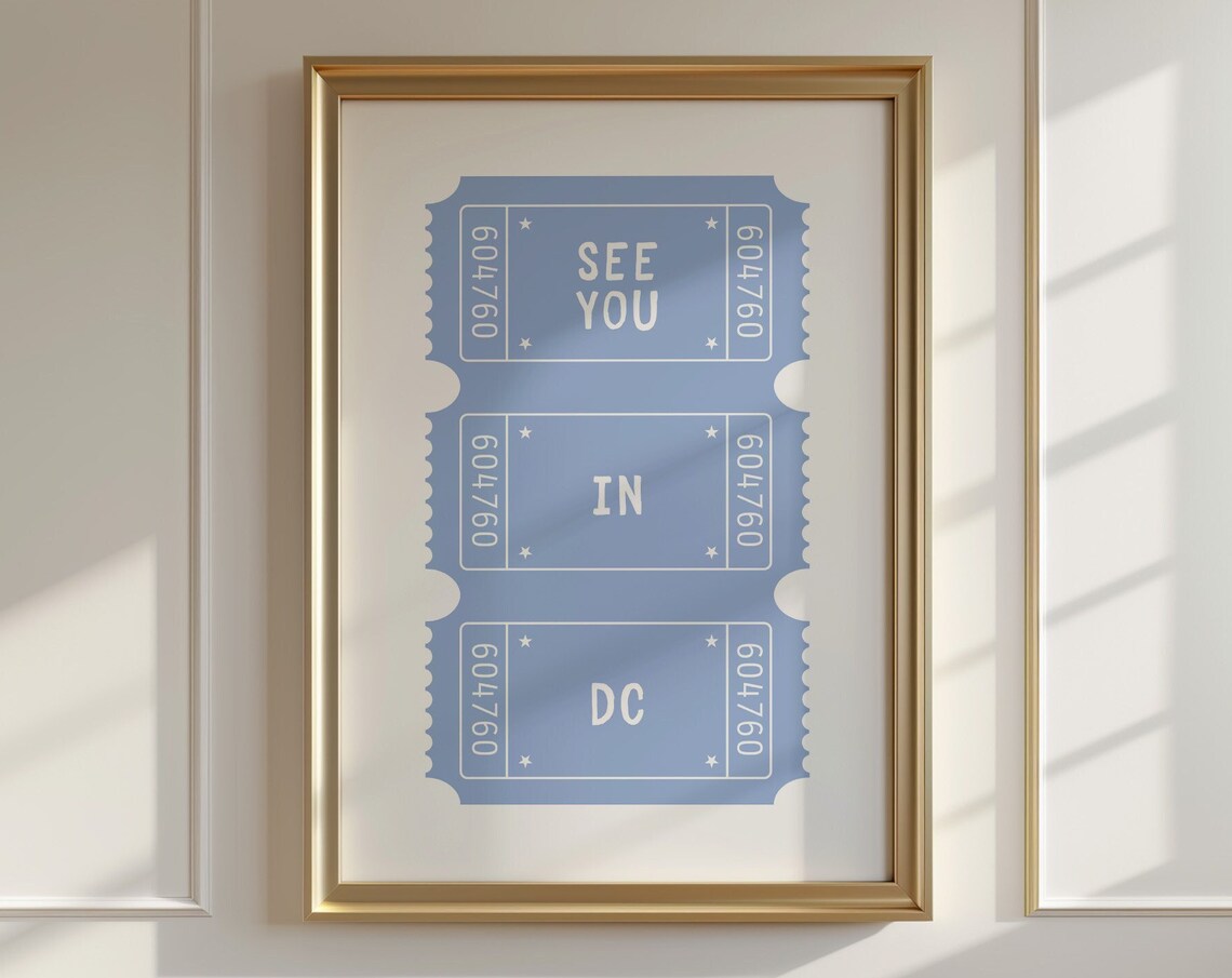 See You In DC Retro Washington Travel Poster