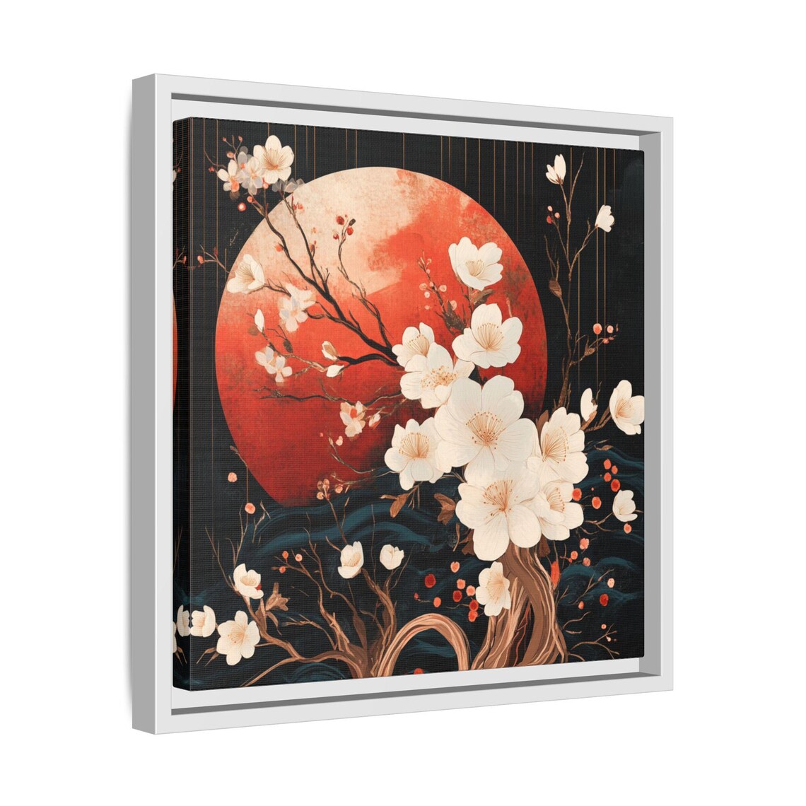 Serene Pink Landscape Japandi Art, Romantic Decor - Image 4