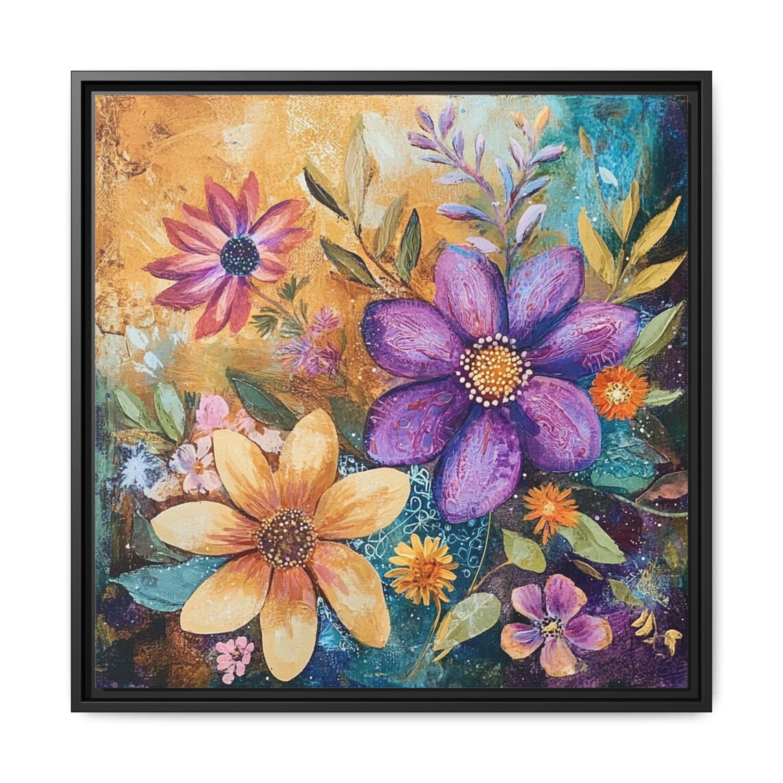 Mid Century Boho Floral Art Print, Abstract - Image 5