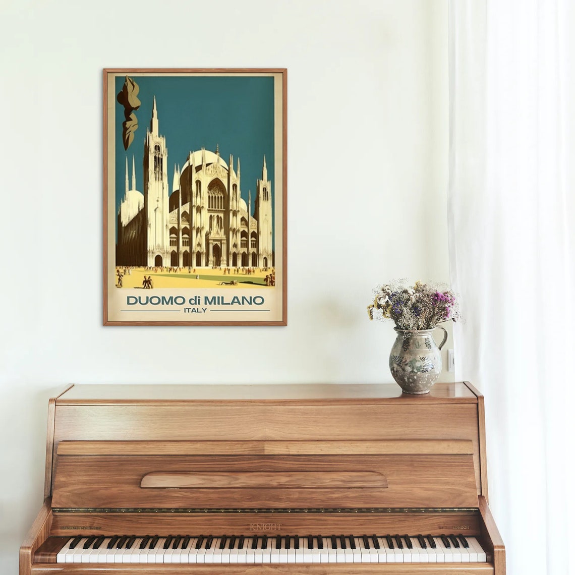 Duomo di Milano Italy Gothic Cathedral Retro Vintage Travel Poster - Image 4