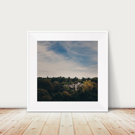 Bodnant Gardens Historic Manor House in Autumn Wales Photo Print