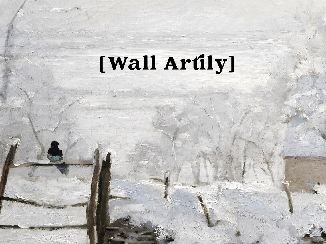 Claude Monet Snowy Winter Landscape With Wooden Gate Painting Poster - Image 6