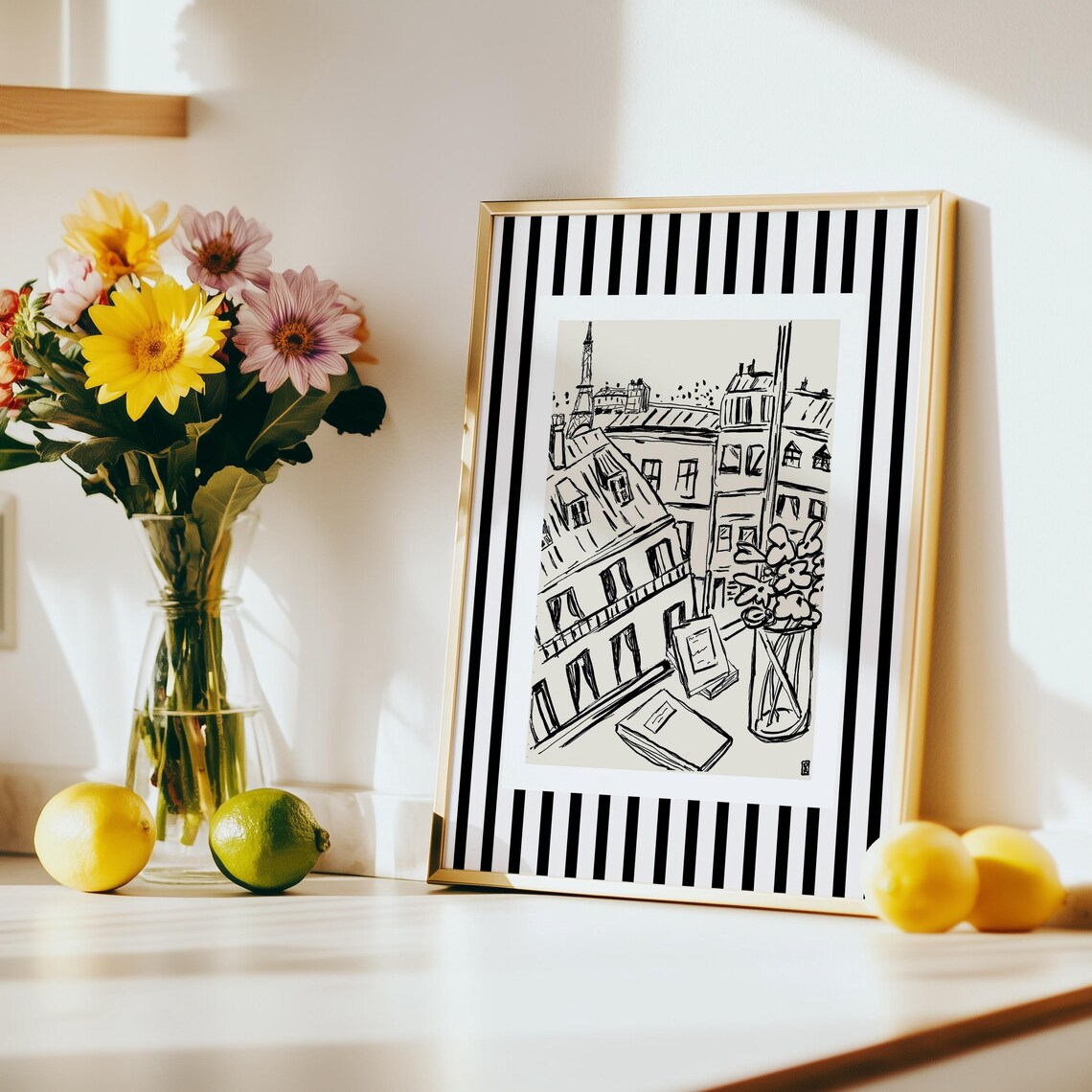 Paris Minimalist Art Print, French Wall Art
