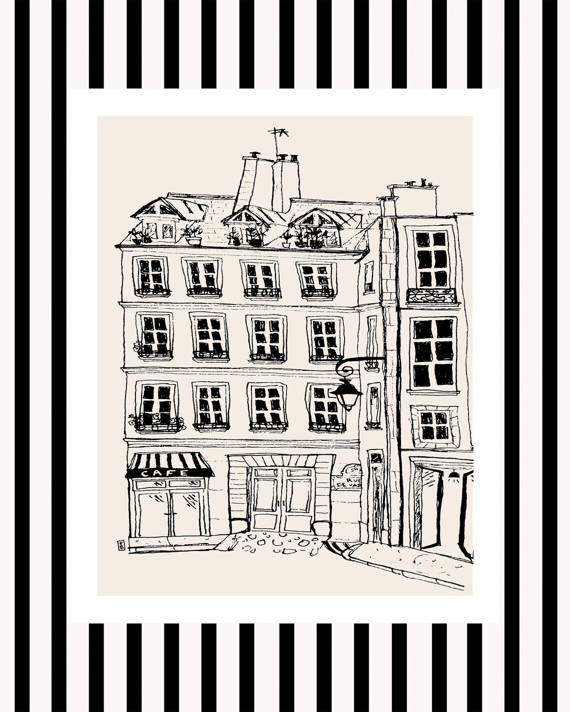A Cafe In Paris, Minimalist French Wall Art - Image 2