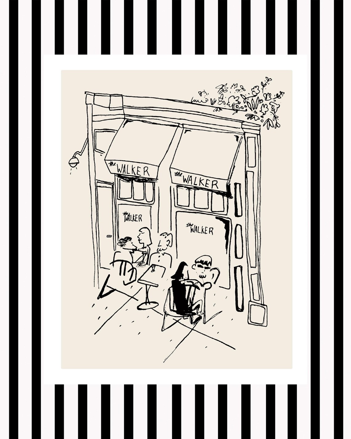 The Walker Cafe New York Minimalist Wall Art Print - Image 2
