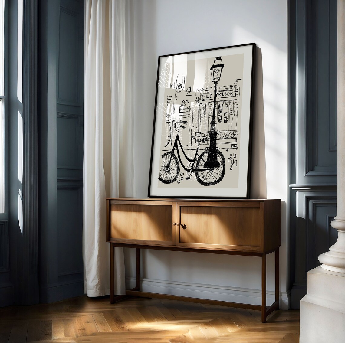 Le Tresor Paris Minimalist Travel Poster, French Art