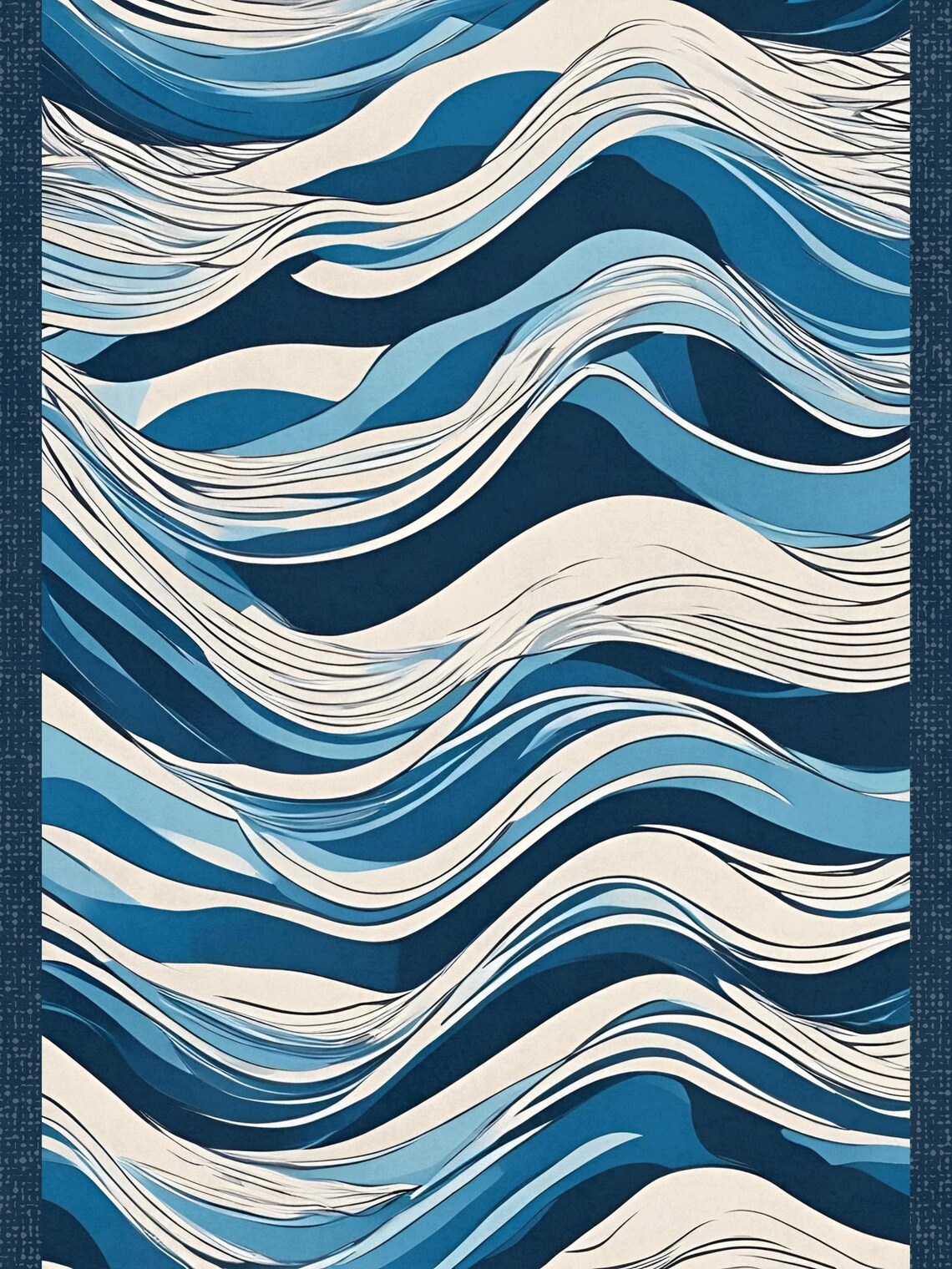 Aesthetic Blue Vibey Room Decor Art Print - Image 3