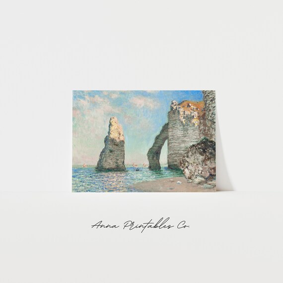 Claude Monet The Cliffs At Etretat Seaside Rock Impressionist Poster
