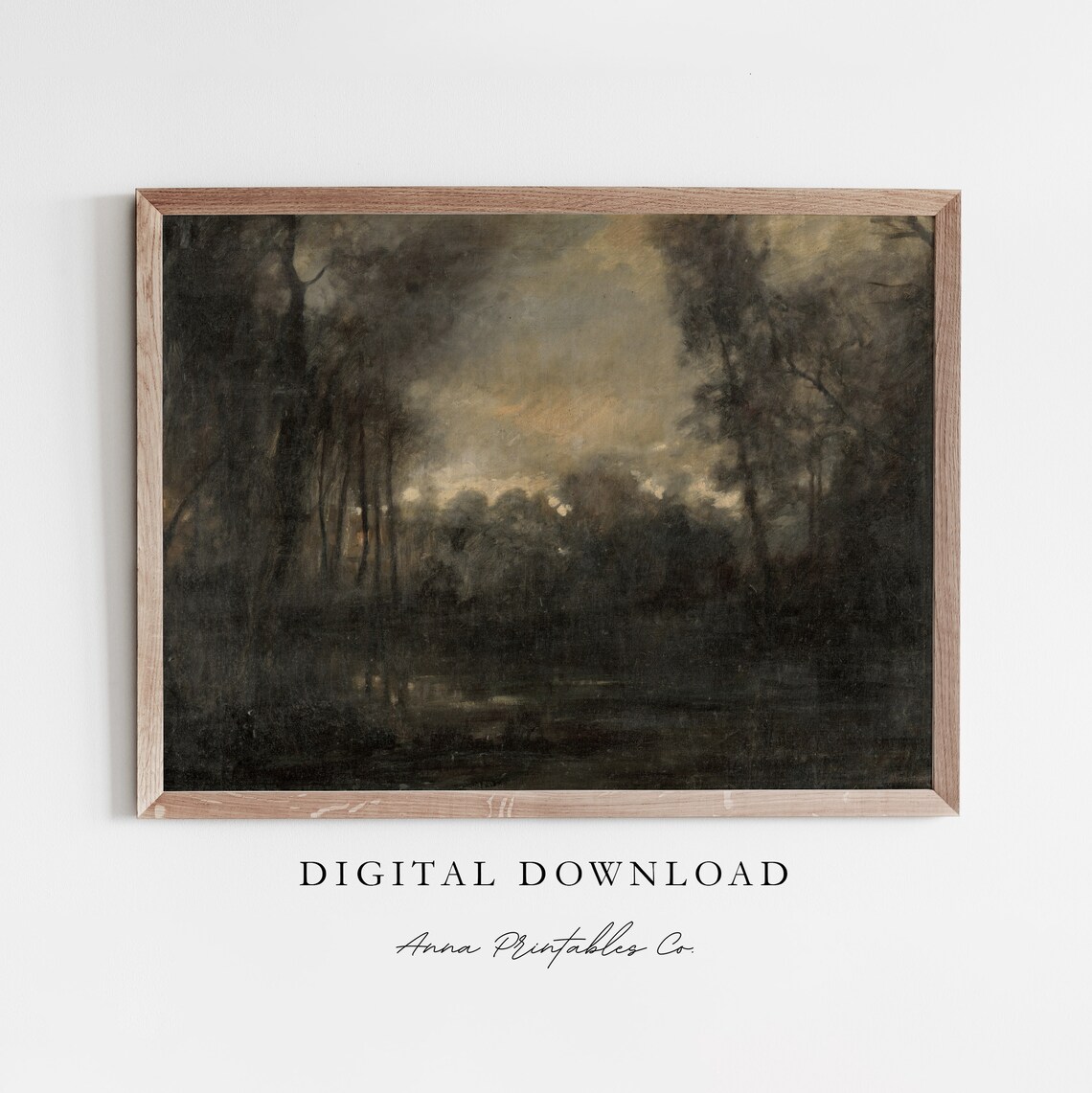 Gothic Forest Antique Dark Academia Art Print