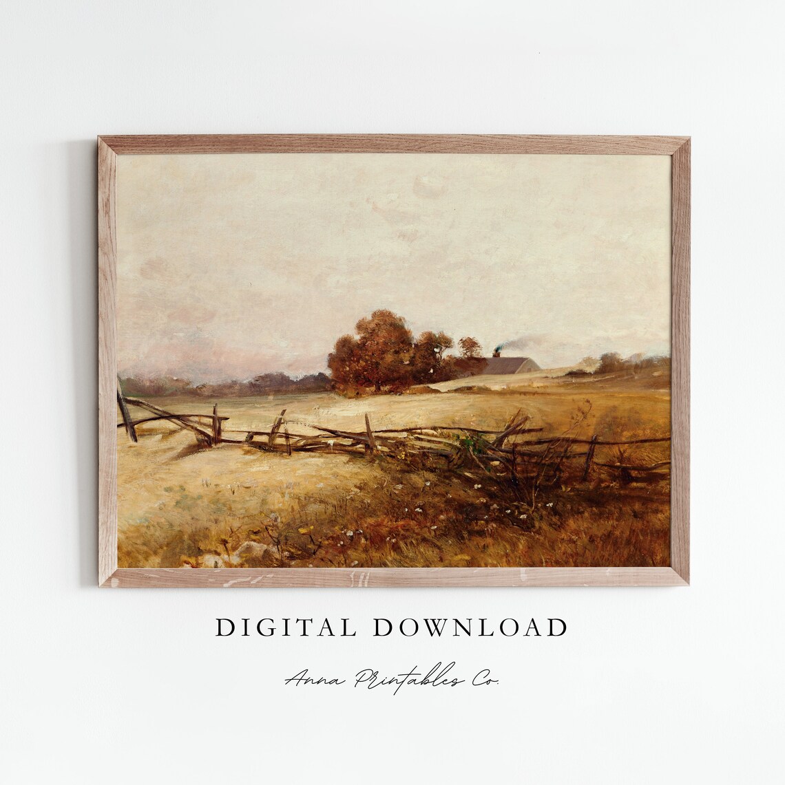 Autumn Landscape Vintage Pastoral Art Print