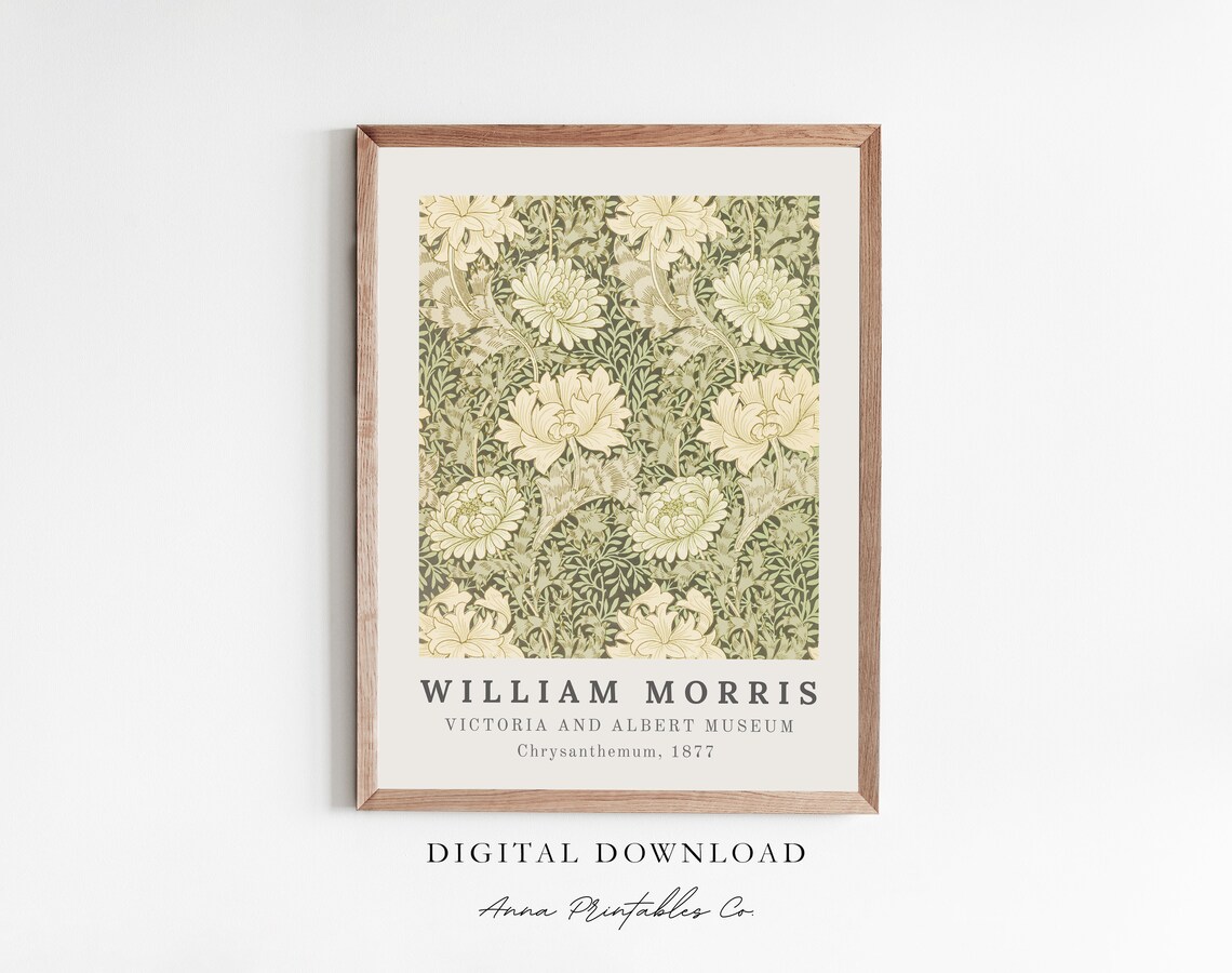 William Morris Art Nouveau Poster, Vintage Decor