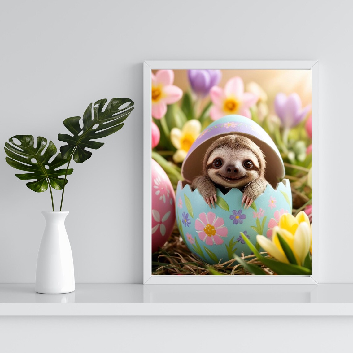 Baby Sloth Easter Decor for Kids Room - Image 2