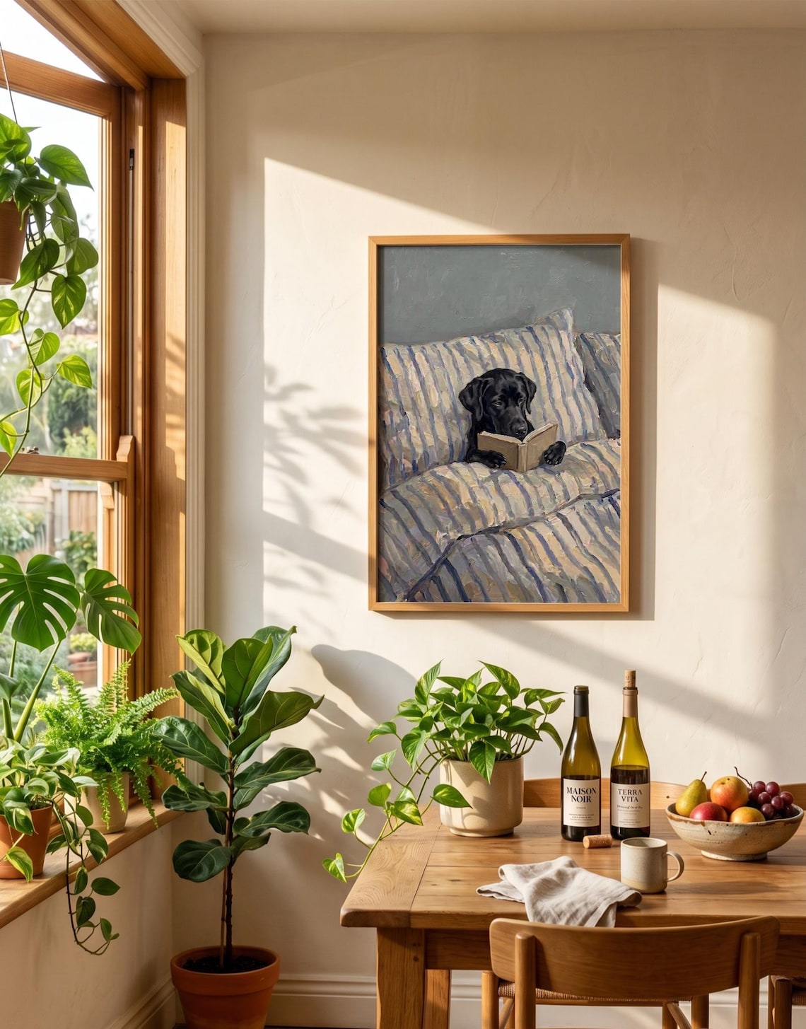 Custom Dog Reading In Bed Painting Personalized Pet Portrait From Photo - Image 3