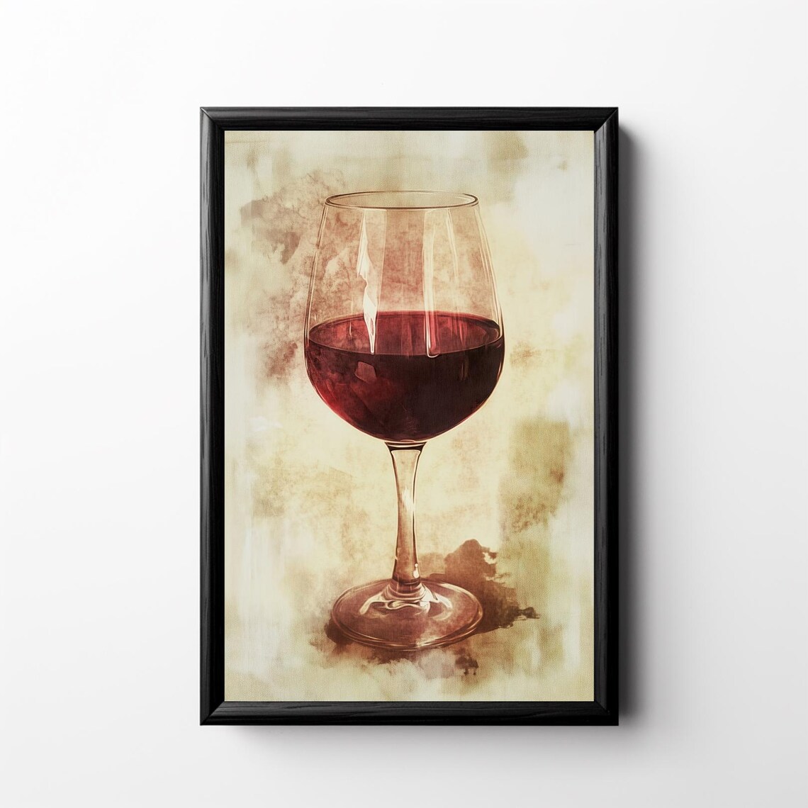 Vintage Wine Poster, Rustic Vineyard Decor - Image 2
