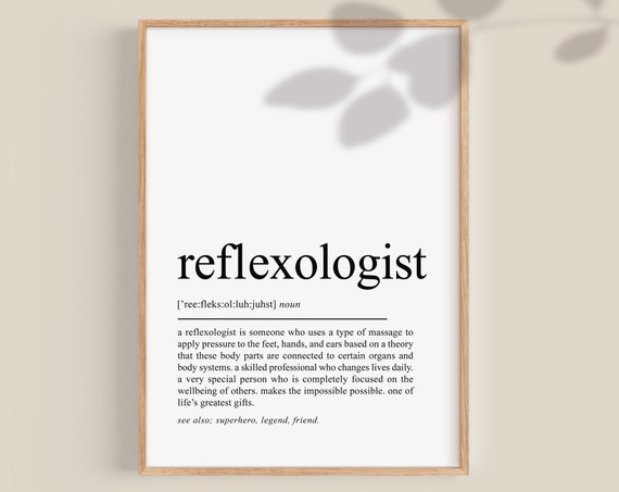 Reflexologist Definition Typography Art Print