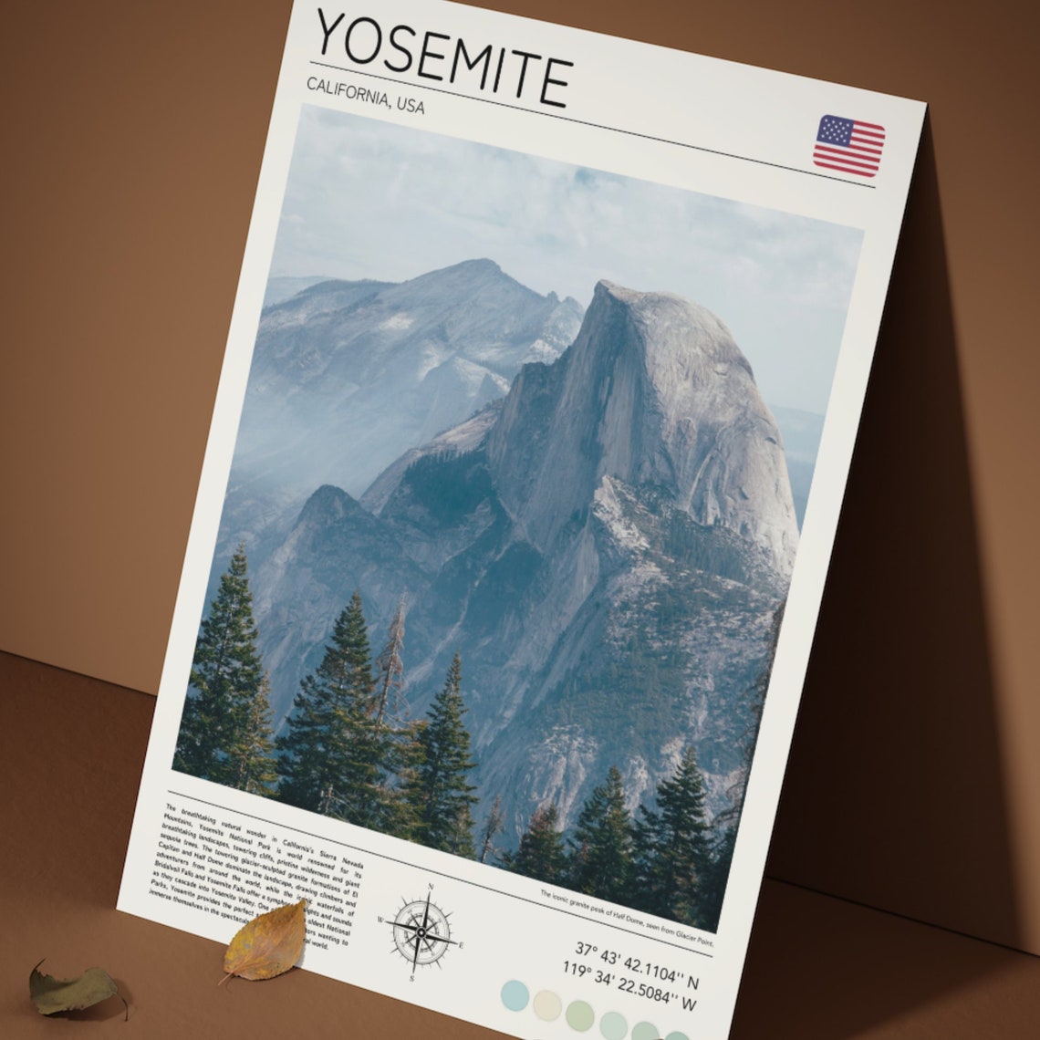 Yosemite Half Dome Granite Peak Evergreen Forest National Park Poster - Image 5
