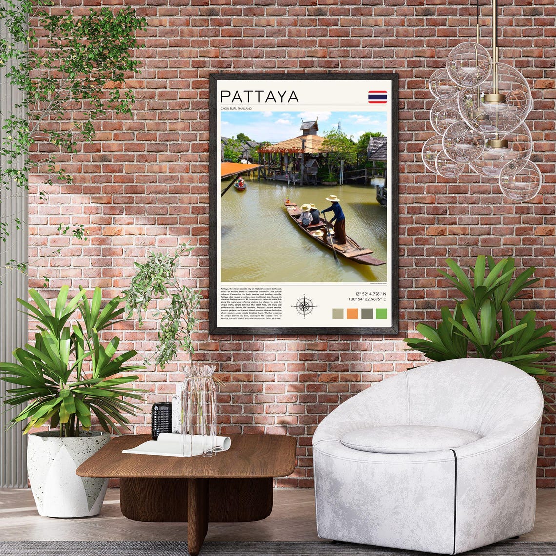 Pattaya Print Pattaya Thailand Wall Art Pattaya Floating Market Print Thailand Travel Print Thailand Wall Art Pattaya Personalised Art - Image 2