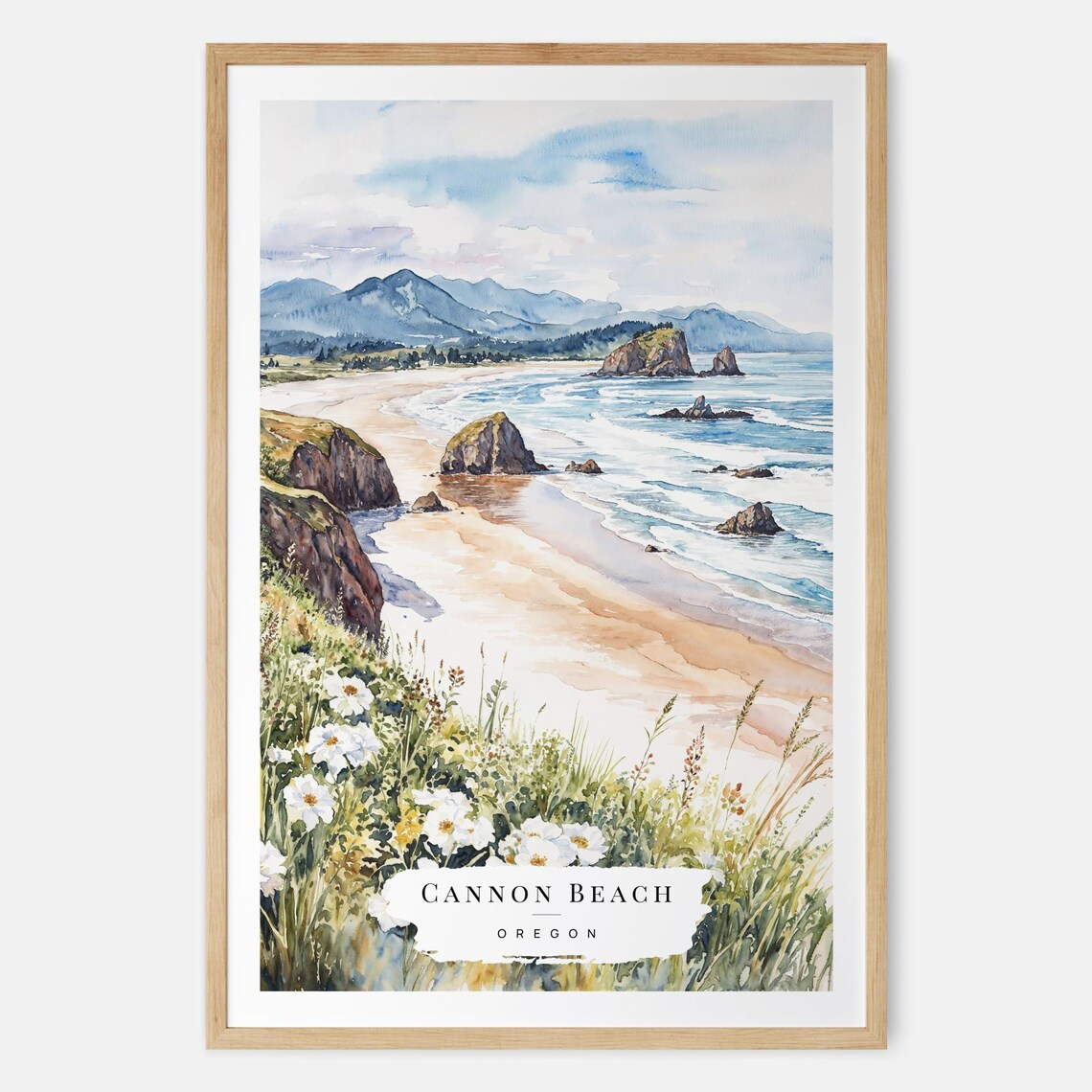 Cannon Beach Moving New Home Travel Poster