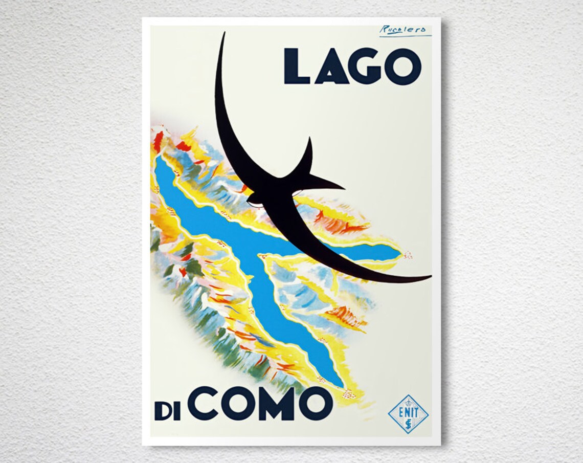 Lago Di Como Italy Vintage Travel Poster - Image 2