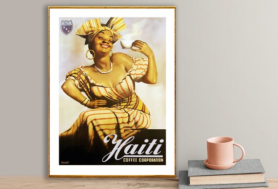 Haiti Coffee Corporation Vintage Food Poster Print